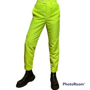 JAMAL STUDIO Pants in Neon Yellow Sizes S